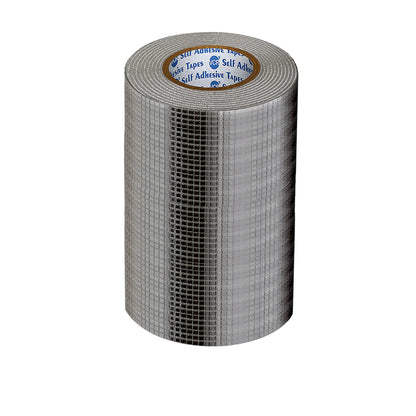 VCR Butyl Tape - 5 Meters in Length 168mm / 07" Width - Butyl Tape for Pipe and Water Leakage, Aluminium Rubberised Tape, Waterproof and Weatherproof Tape