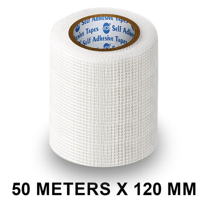 VCR Glass Fiber Tape - 50 Meters in Length - 120mm / 05" Width - Glass Fiber Joint Mesh Tape, Seal Repair Tape For Crack Patch, Wall Repair, Fiber Wall Coating for Plastering.