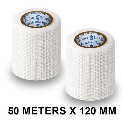 VCR Glass Fiber Tape - 50 Meters in Length - 120mm / 05" Width - Glass Fiber Joint Mesh Tape, Seal Repair Tape For Crack Patch, Wall Repair, Fiber Wall Coating for Plastering.
