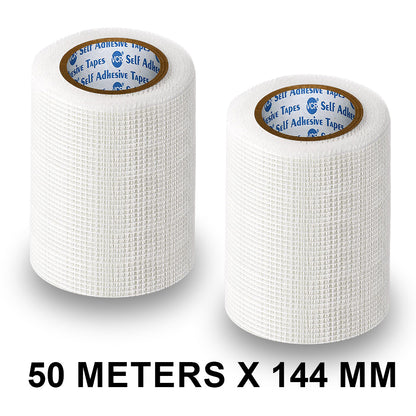 VCR Glass Fiber Tape - 50 Meters in Length - 144mm / 6" Width - Glass Fiber Joint Mesh Tape, Seal Repair Tape For Crack Patch, Wall Repair, Fiber Wall Coating for Plastering.