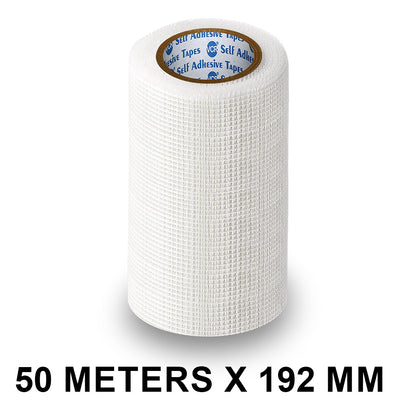 VCR Glass Fiber Tape - 50 Meters in Length - 192mm / 08" Width - Glass Fiber Joint Mesh Tape, Seal Repair Tape For Crack Patch, Wall Repair, Fiber Wall Coating for Plastering.