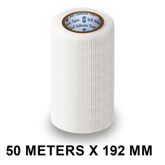 VCR Glass Fiber Tape - 50 Meters in Length - 192mm / 08" Width - Glass Fiber Joint Mesh Tape, Seal Repair Tape For Crack Patch, Wall Repair, Fiber Wall Coating for Plastering.