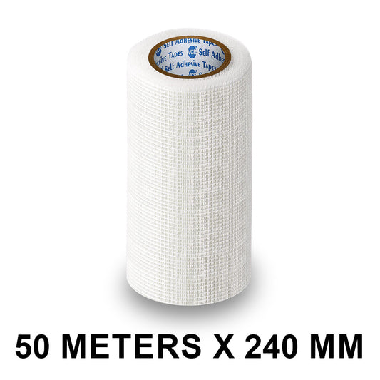 VCR Glass FiberTape - 50 Meters in Length - 240mm / 10" Width - Glass Fiber Joint Mesh Tape, Seal Repair Tape For Crack Patch, Wall Repair, Fiber Wall Coating for Plastering.
