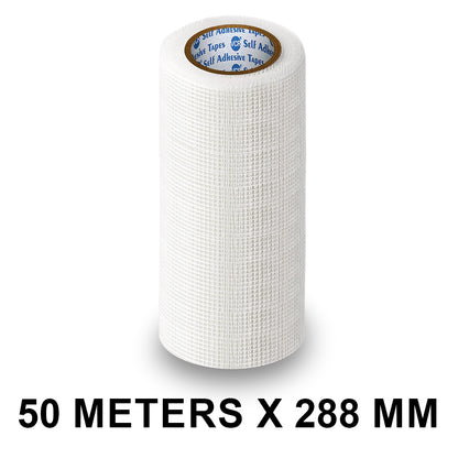 VCR Glass Fiber Tape - 50 Meters in Length - 288mm / 12" Width - Glass Fiber Joint Mesh Tape, Seal Repair Tape For Crack Patch, Wall Repair, Fiber Wall Coating for Plastering.
