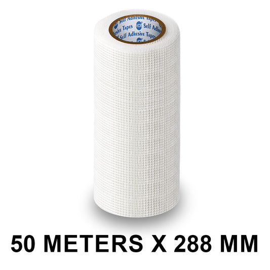 VCR Glass Fiber Tape - 50 Meters in Length - 288mm / 12" Width - Glass Fiber Joint Mesh Tape, Seal Repair Tape For Crack Patch, Wall Repair, Fiber Wall Coating for Plastering.