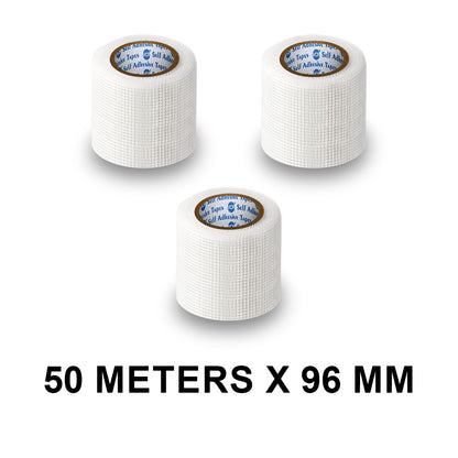 VCR Glass Fiber Tape - 50 Meters in Length - 96mm / 4" Width - Glass Fiber Joint Mesh Tape, Seal Repair Tape For Crack Patch, Wall Repair, Fiber Wall Coating for Plastering.