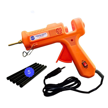 VCR 150W Professional Hot Melt Glue Gun Long Nozzle - Triple Power Rapid Heating Gun with ON/Off Switch for Precise Glue Output - Easy To Use with 11mm Glue Sticks - VCR 152