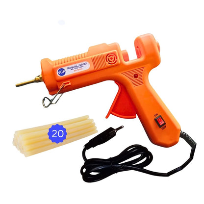 VCR 150W Professional Hot Melt Glue Gun Long Nozzle - Triple Power Rapid Heating Gun with ON/Off Switch for Precise Glue Output - Easy To Use with 11mm Glue Sticks - VCR 152