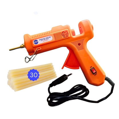 VCR 150W Professional Hot Melt Glue Gun Long Nozzle - Triple Power Rapid Heating Gun with ON/Off Switch for Precise Glue Output - Easy To Use with 11mm Glue Sticks - VCR 152