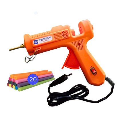VCR 150W Professional Hot Melt Glue Gun Long Nozzle - Triple Power Rapid Heating Gun with ON/Off Switch for Precise Glue Output - Easy To Use with 11mm Glue Sticks - VCR 152