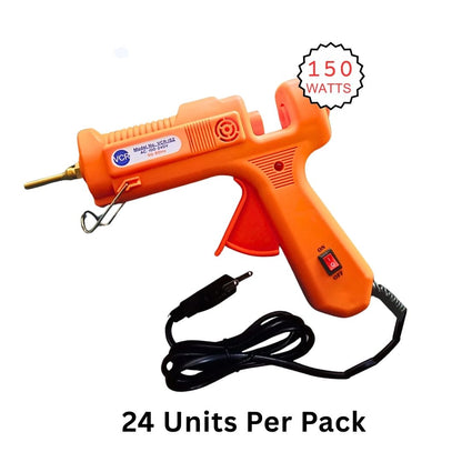 VCR 150W Professional Hot Melt Glue Gun Long Nozzle - Triple Power Rapid Heating Gun with ON/Off Switch for Precise Glue Output - Easy To Use with 11mm Glue Sticks - VCR 152
