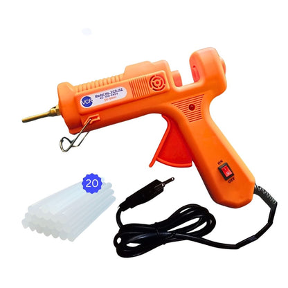VCR 150W Professional Hot Melt Glue Gun Long Nozzle - Triple Power Rapid Heating Gun with ON/Off Switch for Precise Glue Output - Easy To Use with 11mm Glue Sticks - VCR 152