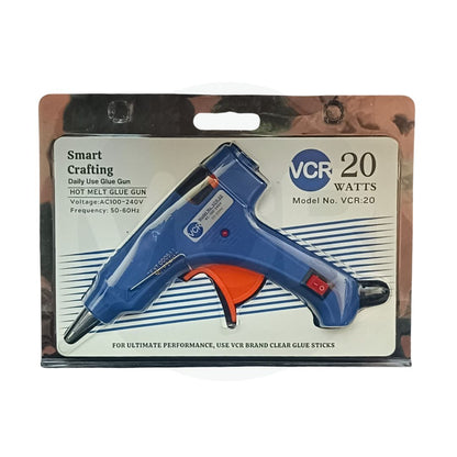 VCR 20W Hot Melt Glue Gun for Crafting & DIY Purpose - 20 Watts - ON/Off Switch for Precise Glue Output - Easy To Use Blue Glue Gun - VCR 20 Mini