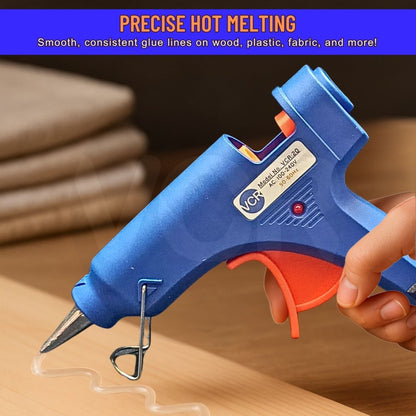 VCR 20W Hot Melt Glue Gun for Crafting & DIY Purpose - 20 Watts - ON/Off Switch for Precise Glue Output - Easy To Use Blue Glue Gun - VCR 20 Mini