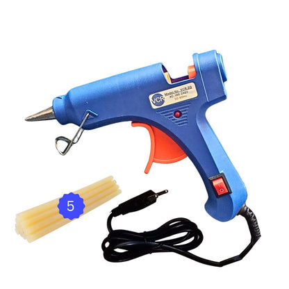VCR 20W Hot Melt Glue Gun for Crafting & DIY Purpose - 20 Watts - ON/Off Switch for Precise Glue Output - Easy To Use Blue Glue Gun - VCR 20 Mini
