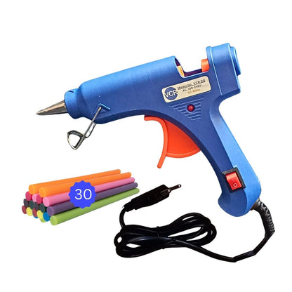 VCR 20W Hot Melt Glue Gun for Crafting & DIY Purpose - 20 Watts - ON/Off Switch for Precise Glue Output - Easy To Use Blue Glue Gun - VCR 20 Mini