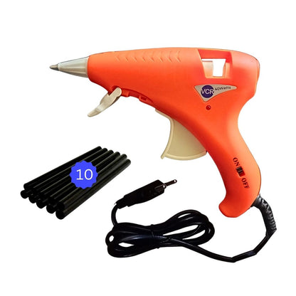 VCR 40W Hot Melt Glue Gun for Crafting & DIY Purpose - 40 Watts - ON/Off Switch for Precise Glue Output - Easy To Use Dark Orange Glue Gun - VCR 40 Mini