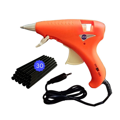 VCR 40W Hot Melt Glue Gun for Crafting & DIY Purpose - 40 Watts - ON/Off Switch for Precise Glue Output - Easy To Use Dark Orange Glue Gun - VCR 40 Mini