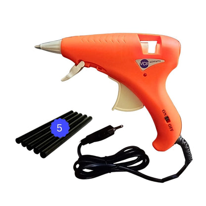 VCR 40W Hot Melt Glue Gun for Crafting & DIY Purpose - 40 Watts - ON/Off Switch for Precise Glue Output - Easy To Use Dark Orange Glue Gun - VCR 40 Mini