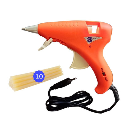 VCR 40W Hot Melt Glue Gun for Crafting & DIY Purpose - 40 Watts - ON/Off Switch for Precise Glue Output - Easy To Use Dark Orange Glue Gun - VCR 40 Mini