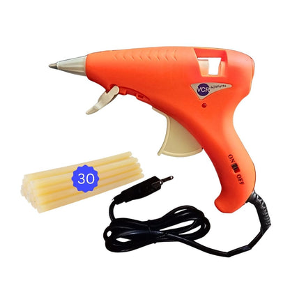VCR 40W Hot Melt Glue Gun for Crafting & DIY Purpose - 40 Watts - ON/Off Switch for Precise Glue Output - Easy To Use Dark Orange Glue Gun - VCR 40 Mini