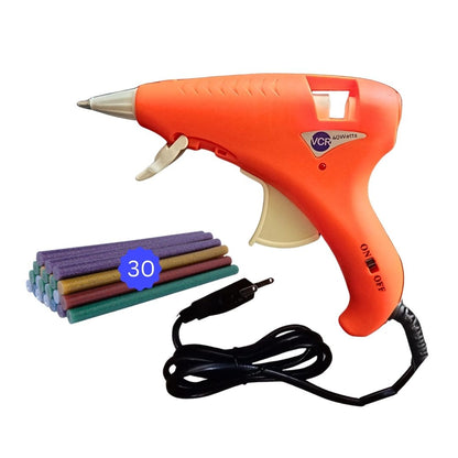 VCR 40W Hot Melt Glue Gun for Crafting & DIY Purpose - 40 Watts - ON/Off Switch for Precise Glue Output - Easy To Use Dark Orange Glue Gun - VCR 40 Mini
