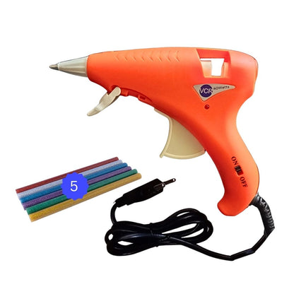 VCR 40W Hot Melt Glue Gun for Crafting & DIY Purpose - 40 Watts - ON/Off Switch for Precise Glue Output - Easy To Use Dark Orange Glue Gun - VCR 40 Mini