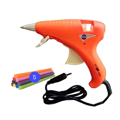 VCR 40W Hot Melt Glue Gun for Crafting & DIY Purpose - 40 Watts - ON/Off Switch for Precise Glue Output - Easy To Use Dark Orange Glue Gun - VCR 40 Mini