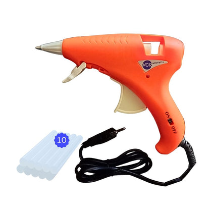 VCR 40W Hot Melt Glue Gun for Crafting & DIY Purpose - 40 Watts - ON/Off Switch for Precise Glue Output - Easy To Use Dark Orange Glue Gun - VCR 40 Mini