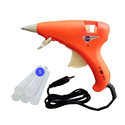VCR 40W Hot Melt Glue Gun for Crafting & DIY Purpose - 40 Watts - ON/Off Switch for Precise Glue Output - Easy To Use Dark Orange Glue Gun - VCR 40 Mini