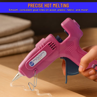 VCR 60/100W Light Weight Hot Melt Glue Gun for DIY with ON/Off Switch - 60/100 Watts - Thin Nozzle for Precise Glue Output - Easy To Use Red Glue Gun - VCR 60100