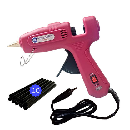 VCR 60/100W Light Weight Hot Melt Glue Gun for DIY with ON/Off Switch - 60/100 Watts - Thin Nozzle for Precise Glue Output - Easy To Use Red Glue Gun - VCR 60100