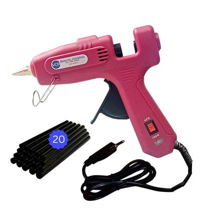 VCR 60/100W Light Weight Hot Melt Glue Gun for DIY with ON/Off Switch - 60/100 Watts - Thin Nozzle for Precise Glue Output - Easy To Use Red Glue Gun - VCR 60100
