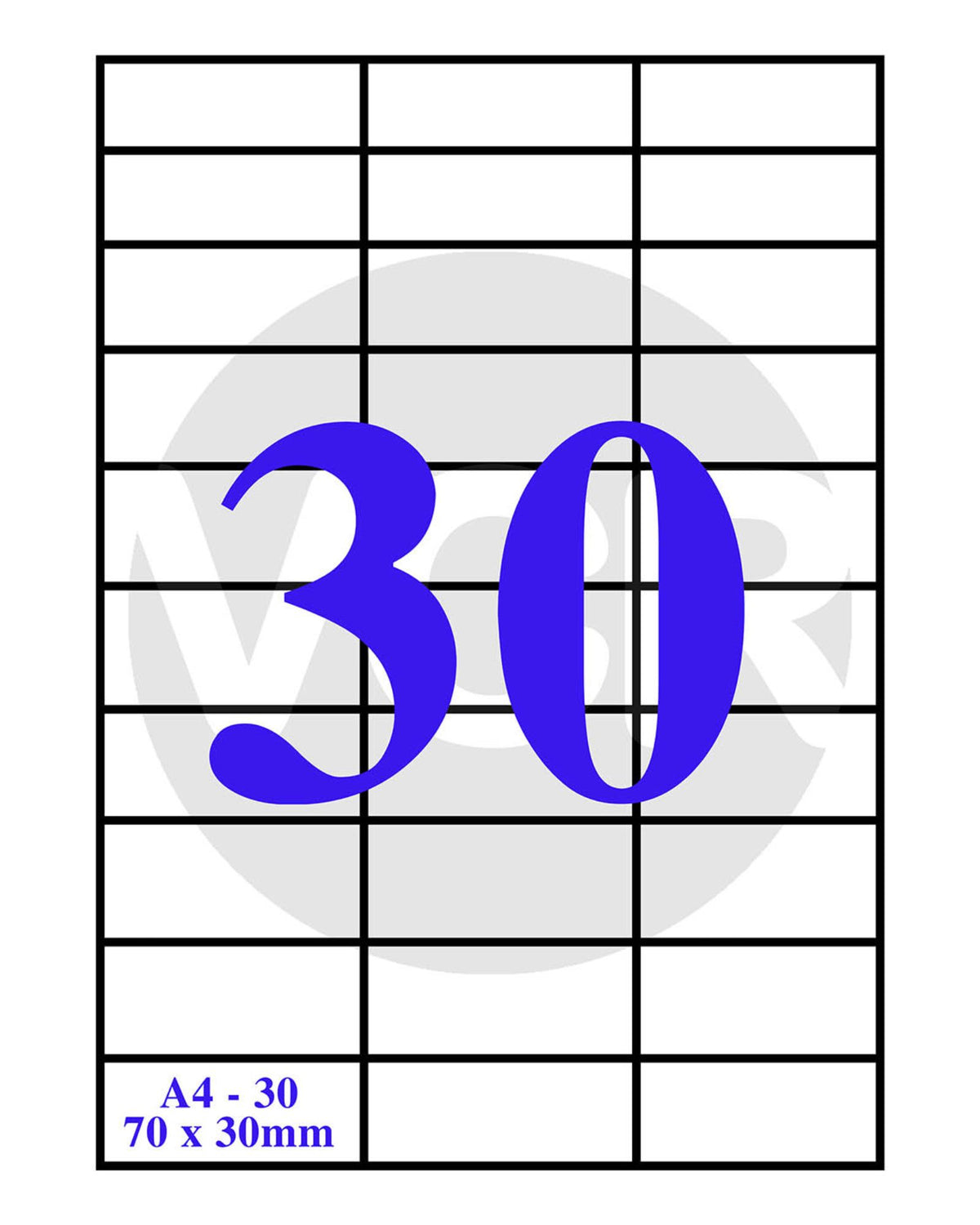 VCR A4 Printable Sticker Sheets for Address and Product Labelling