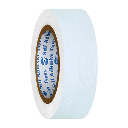 VCR White Duct Tape - 18 Meters in Length 24mm / 1" Width - Strong Book Binding Tape - Waterproof Heavy Duty Duct Tape