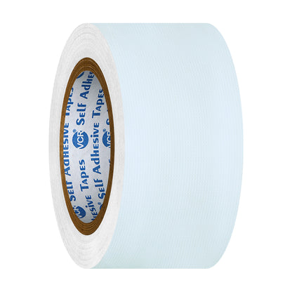 VCR White Duct Tape - 45 Meters in Length 48mm / 2" Width - Strong Book Binding Tape - Waterproof Heavy Duty Duct Tape