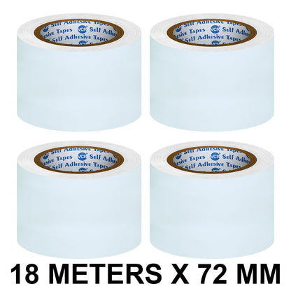 VCR White Duct Tape - 18 Meters in Length 72mm / 3" Width - Strong Book Binding Tape - Waterproof Heavy Duty Duct Tape