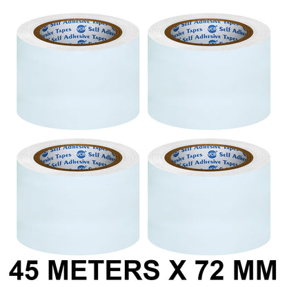 VCR White Duct Tape - 45 Meters in Length 72mm / 3" Width - Strong Book Binding Tape - Waterproof Heavy Duty Duct Tape