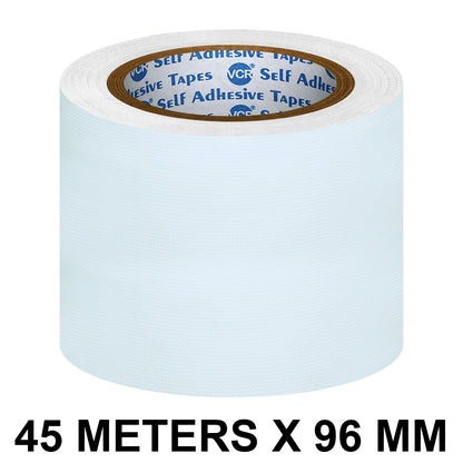 VCR White Duct Tape - 45 Meters in Length 96mm / 4" Width - Strong Book Binding Tape - Waterproof Heavy Duty Duct Tape
