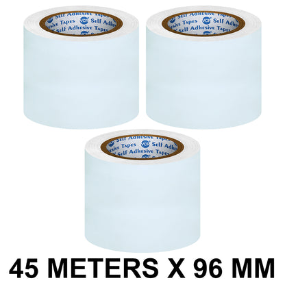VCR White Duct Tape - 45 Meters in Length 96mm / 4" Width - Strong Book Binding Tape - Waterproof Heavy Duty Duct Tape