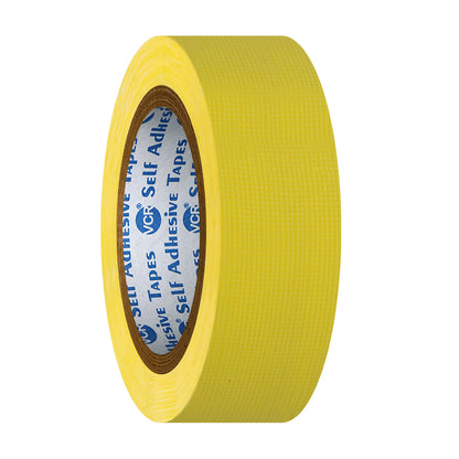 VCR Yellow Duct Tape - 18 Meters in Length 24mm / 1" Width - Strong Book Binding Tape - Waterproof Heavy Duty Duct Tape