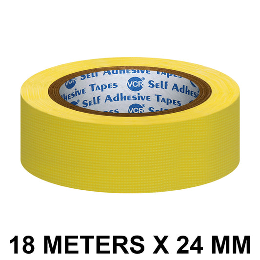 VCR Yellow Duct Tape - 18 Meters in Length 24mm / 1" Width - Strong Book Binding Tape - Waterproof Heavy Duty Duct Tape