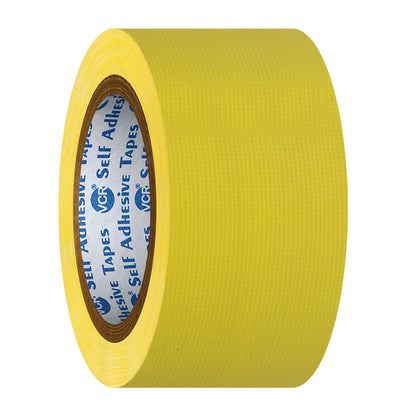 VCR Yellow Duct Tape - 18 Meters in Length 48mm / 2" Width - Strong Book Binding Tape - Waterproof Heavy Duty Duct Tape