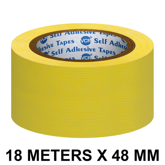 VCR Yellow Duct Tape - 18 Meters in Length 48mm / 2" Width - Strong Book Binding Tape - Waterproof Heavy Duty Duct Tape