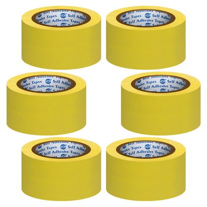 VCR Yellow Duct Tape - 18 Meters in Length 48mm / 2" Width - Strong Book Binding Tape - Waterproof Heavy Duty Duct Tape