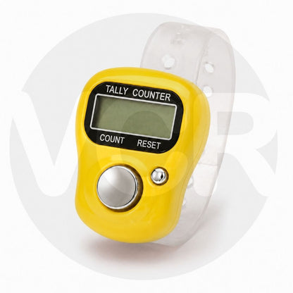 VCR 5-Digit Mini Tally Counter Finger Ring with LCD Display, Reset Button & Adjustable Strap for Japa Mala, Meditation, Sports, Knitting, Running & Events