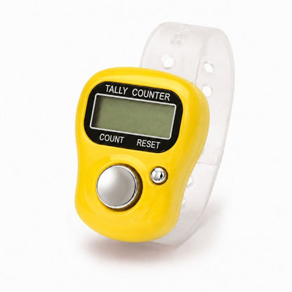 VCR 5-Digit Mini Tally Counter Finger Ring with LCD Display, Reset Button & Adjustable Strap for Japa Mala, Meditation, Sports, Knitting, Running & Events